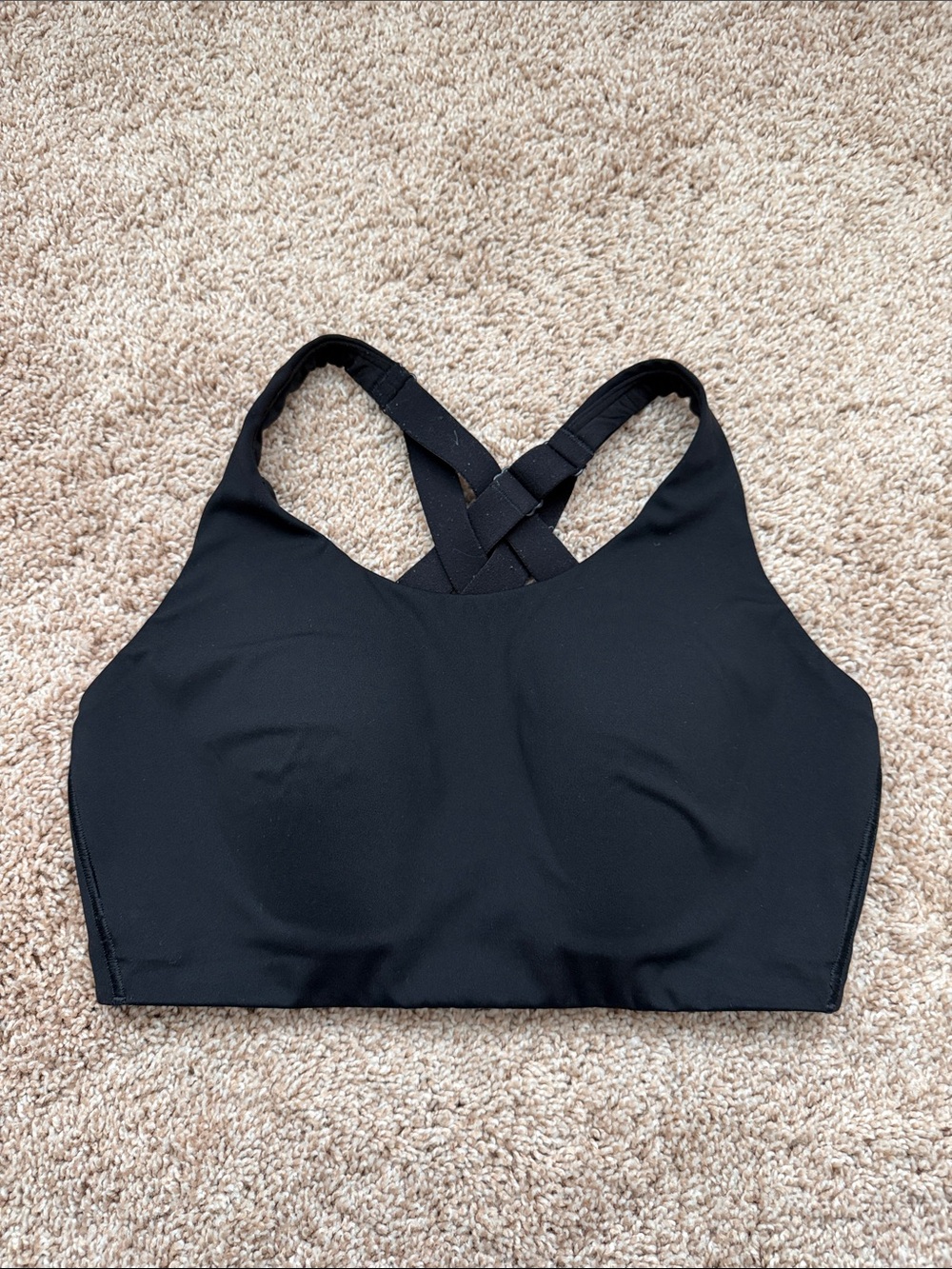 lululemon athletica Black Cross-Back High Neck Sports Bra